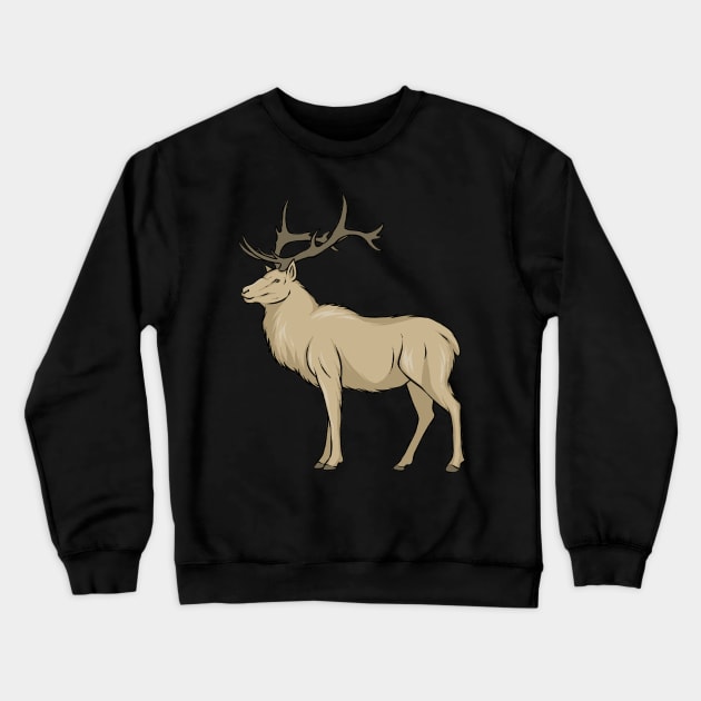 Elk - Moose Crewneck Sweatshirt by fromherotozero